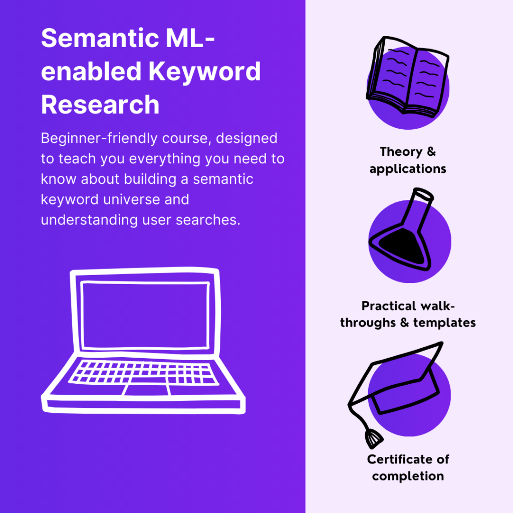 Semantic ML-enabled Keyword Research Course in the LLM Era by Lazarina Stoy.