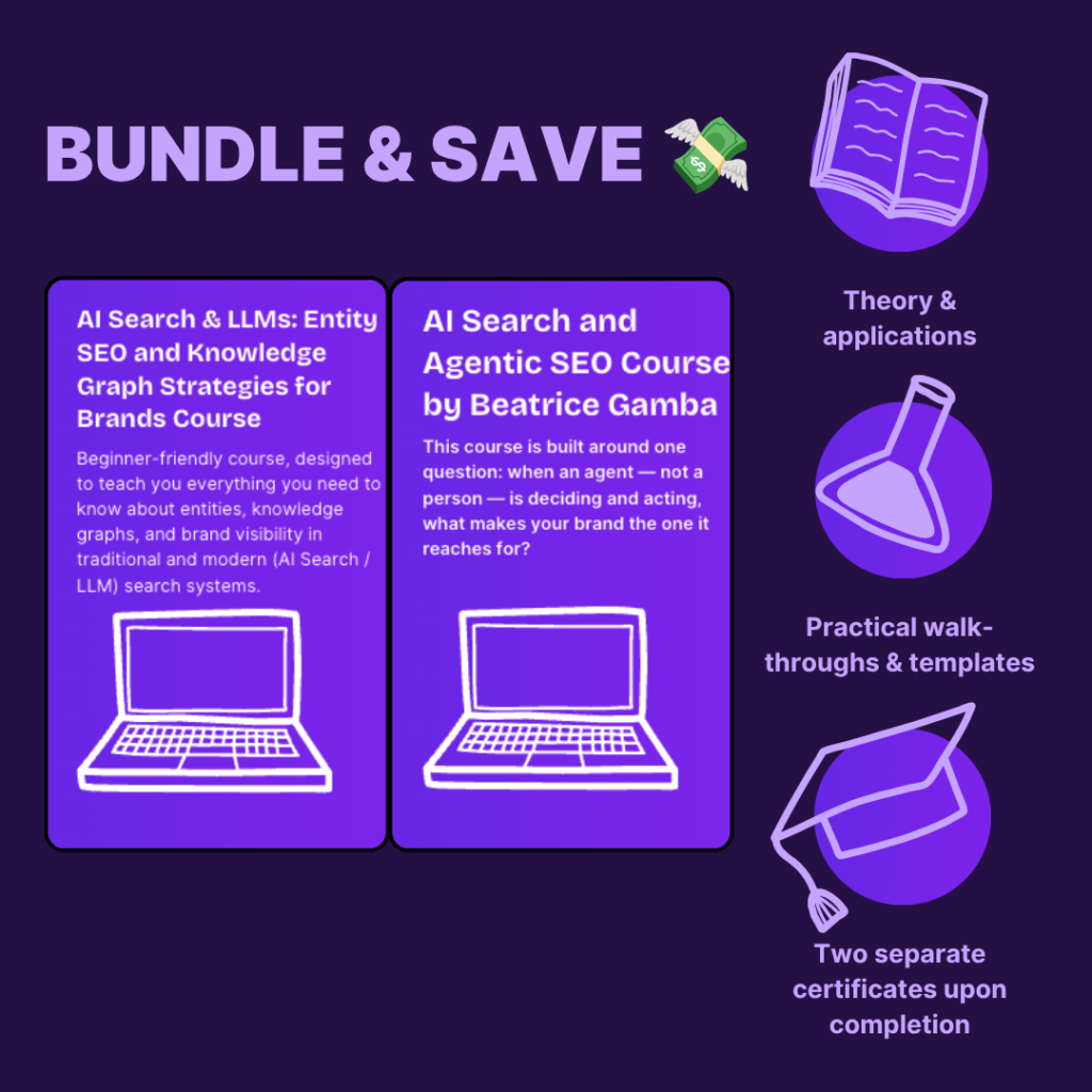 Course Bundle: Beatrice Gamba AI Search & Agentic SEO – 2 Courses