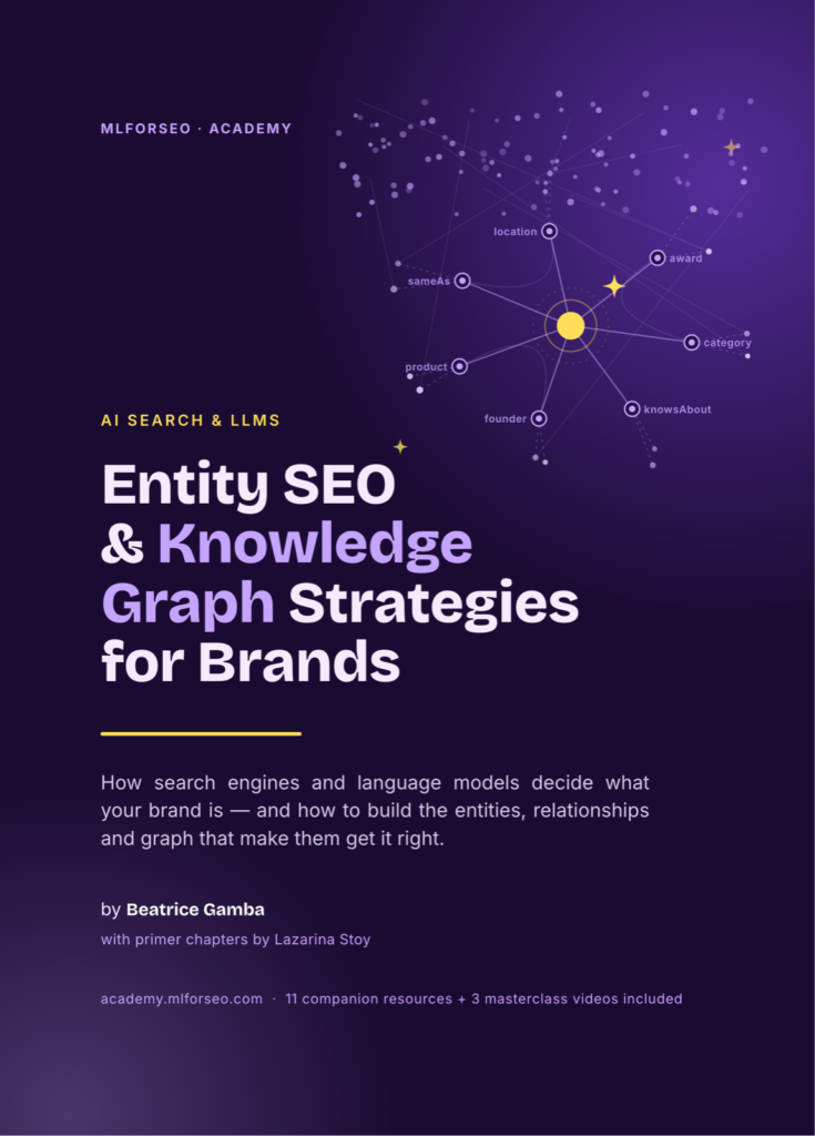 AI Search & LLMs: Entity SEO and Knowledge Graph Strategies for Brands — E-Book by Beatrice Gamba